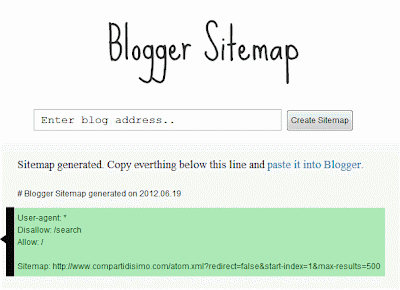 Generador de Sitemap XML para Blogger