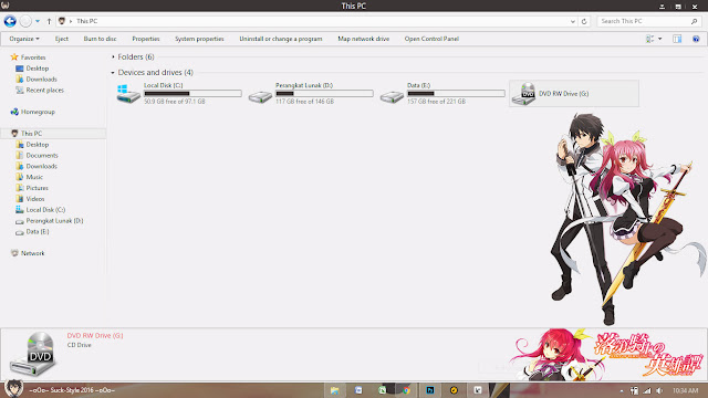 Theme Windows 8.1 and 10 Rakudai Kishi no Cavalry By Bashkara