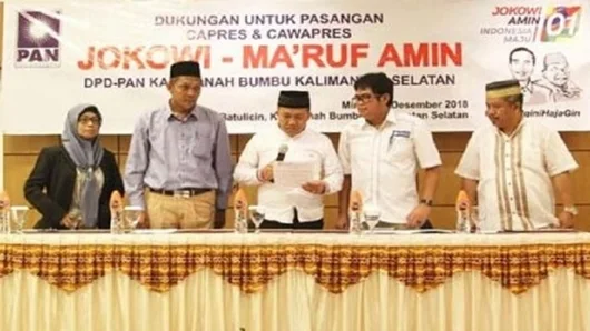 DPD PAN Tanah Bumbu Kalsel Dukung Jokowi-KH Ma’ruf