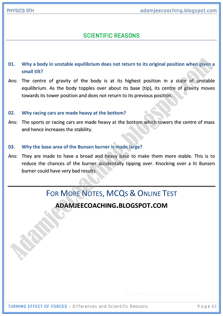 turning-effect-of-forces-differences-and-scientific-reasons-physics-9th