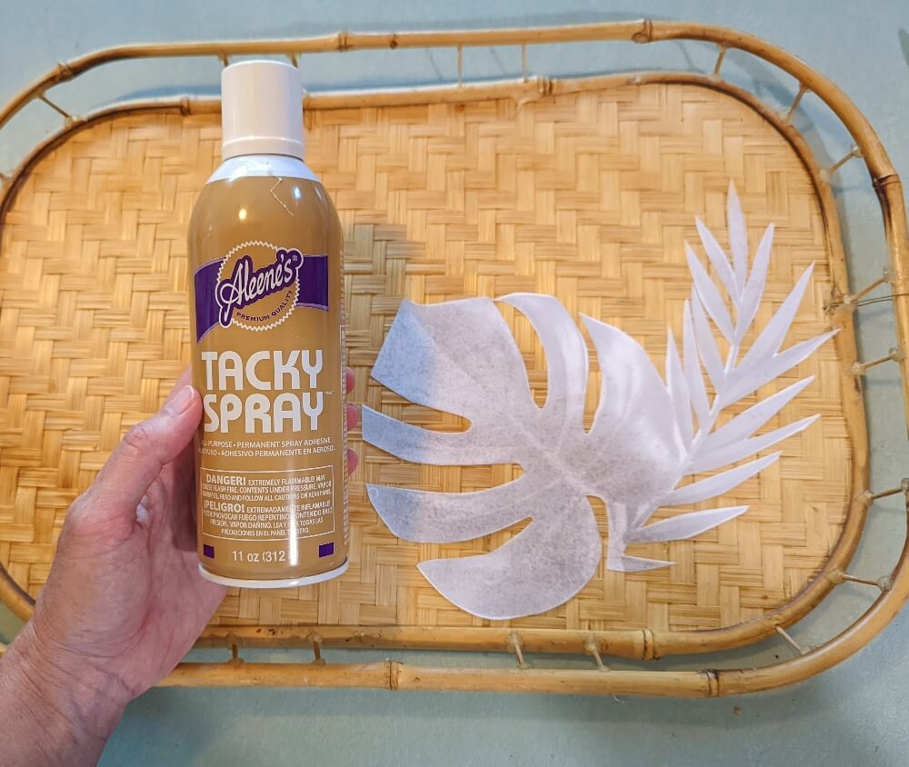 Upcycled Rattan Tray - Thrift Shop Flip