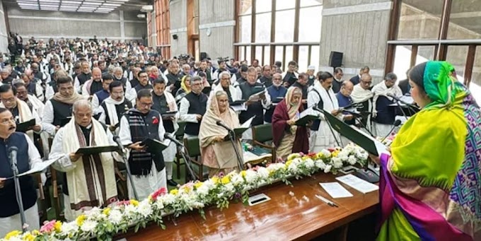  Bangladesh: Today, the newly elected members of parliament took an oath