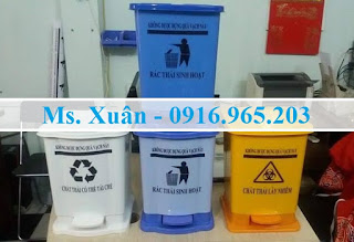 Bán thùng rác y tế màu trắng loại 15 lít dùng trong bệnh viện