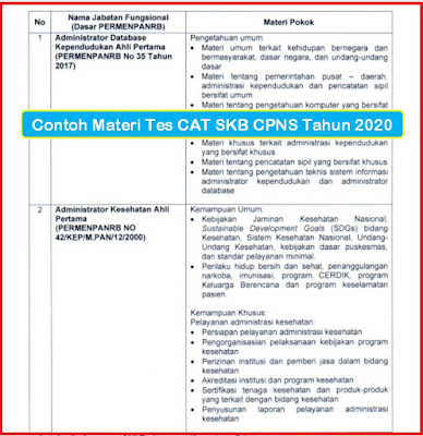 Materi Pokok SKB Dengan CAT untuk CPNS Tahun 2019 | Ujian Dilaksanakan Mulai 1 September -12 Oktober 2020