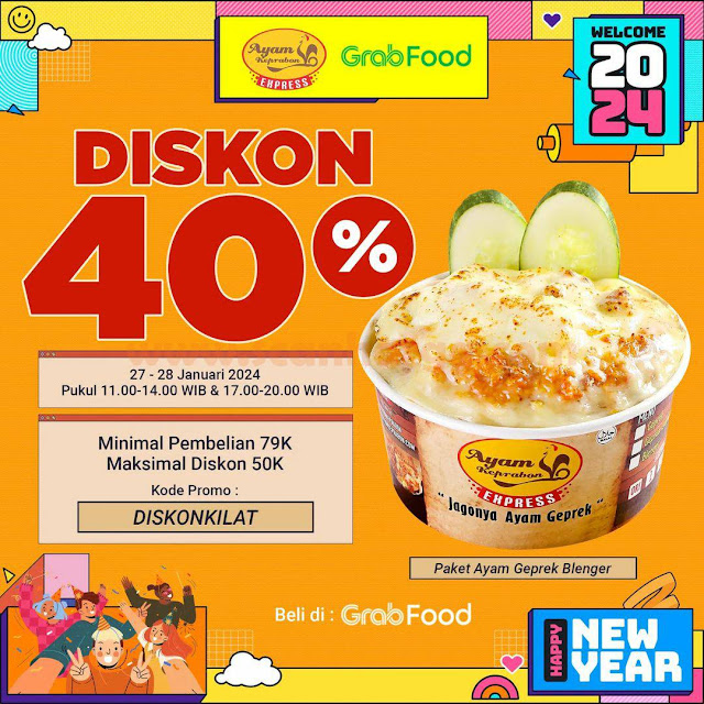 Promo AYAM KEPRABON GRABFOOD FLASH SALE – DISKON hingga 40%