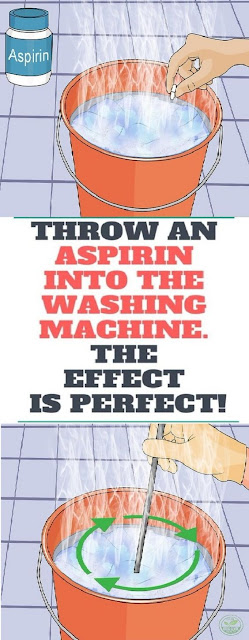 Throw An Aspirin Into The Washing Machine. The Effect Is Perfect!