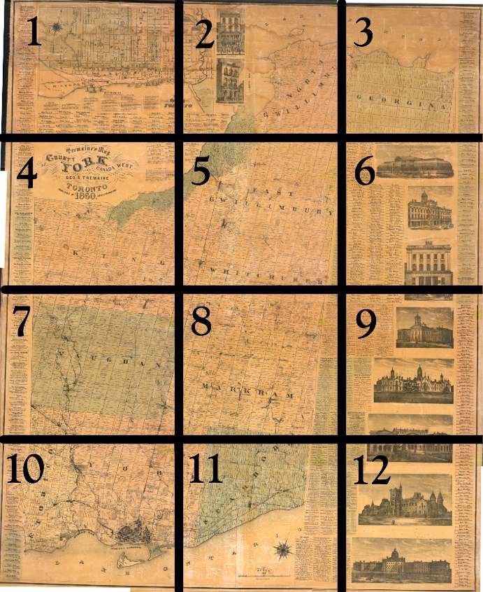 Tremaine's Map of the County of York, Canada West, 1860