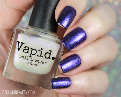 Vapid Lacquer No Can Do, Sugar Cube (over a black cream) | My Little Vapicorn Collection 