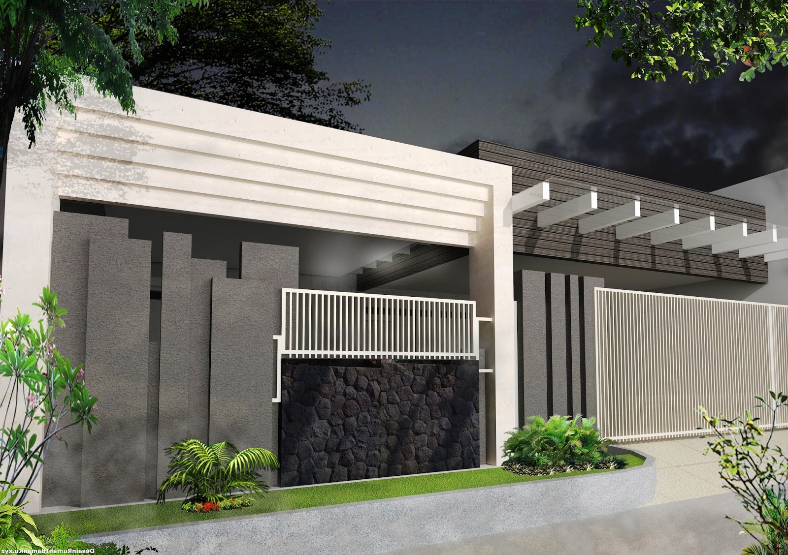 Model Gambar  Pagar  Rumah  Tembok  Desain  Rumah  Minimalis 