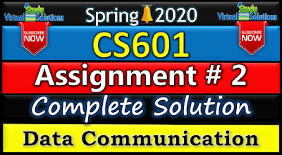 CS601 Assignment 2 Solution 2020 | Spring 2020