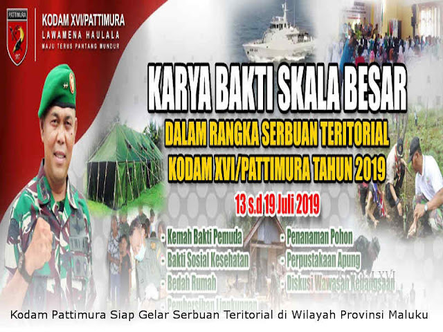 Kodam Pattimura Siap Gelar Serbuan Teritorial di Wilayah Provinsi Maluku