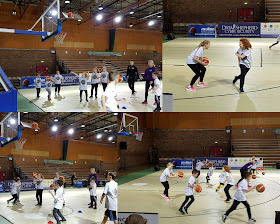 Manchester Giants Basketball Party Review kids training session on court