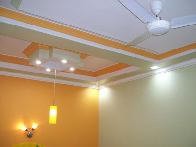 20 Contoh Desain Plafon Gypsum Atap Rumah Ruang Tamu 