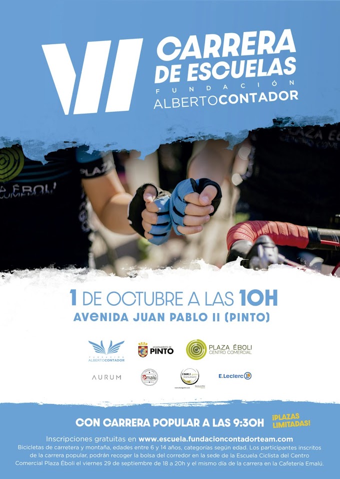 La Carrera de Escuelas de la Fundación Alberto Contador celebra su sexta edición el próximo 1 de octubre