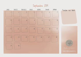 Bonito calendario para descargar gratis, planning imprimible septiembre 2014