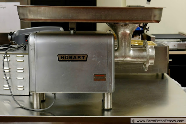 photo of a test kitchen size Hobart sausage grinder