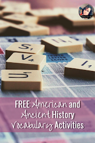 Support all students and scaffold for English Language Learners with this free American History and Ancient History Vocabulary Activities. They are based on the Seven Steps of Vocabulary Acquisition. #ell #vocabulary #americanhistory #ancienthistory #socialstudies #middleschool