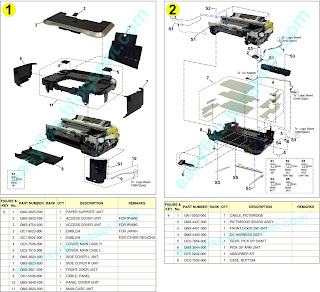 How to disassemble Canon iP4600, iP4630, iP4640, iP4650, iP4660, iP4670, iP4680 printers for replacement of ink absorbent parts or other