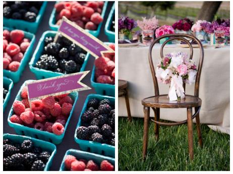 Spring Wedding Inspiration Wildberries Violets and Vintage