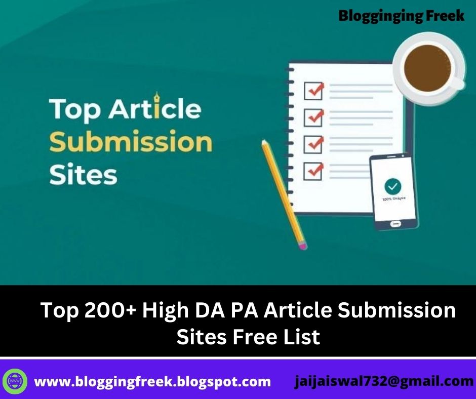 Article Submission Sites Free