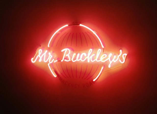 Mr Buckleys neon sign | East London restaurant reviews