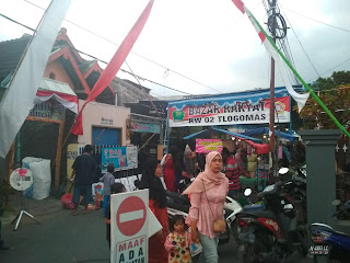 Bazar, Jalan Tlogo Suryo Untuk Sementara Ditutup