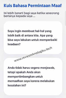 kuis bahasa permintaan maaf