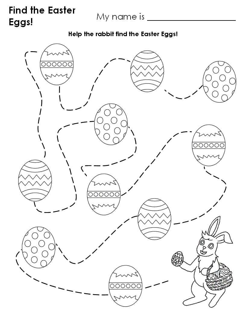 Download Easter Coloring Pages: Easter Worksheets