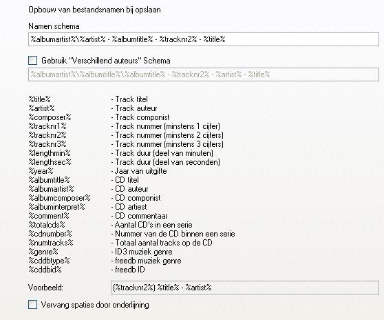 EAC Namen schema - Naming scheme