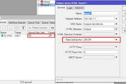 Cara Membatasi/Limit Bandwidth User Hotspot Mikrotik