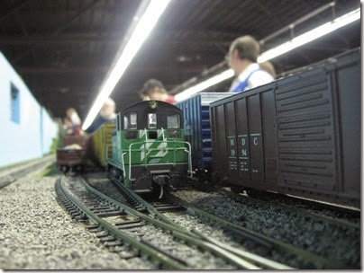 IMG_5450 Burlington Northern SW7 #127 on the LK&R HO-Scale Layout at the WGH Show in Portland, OR on February 17, 2007
