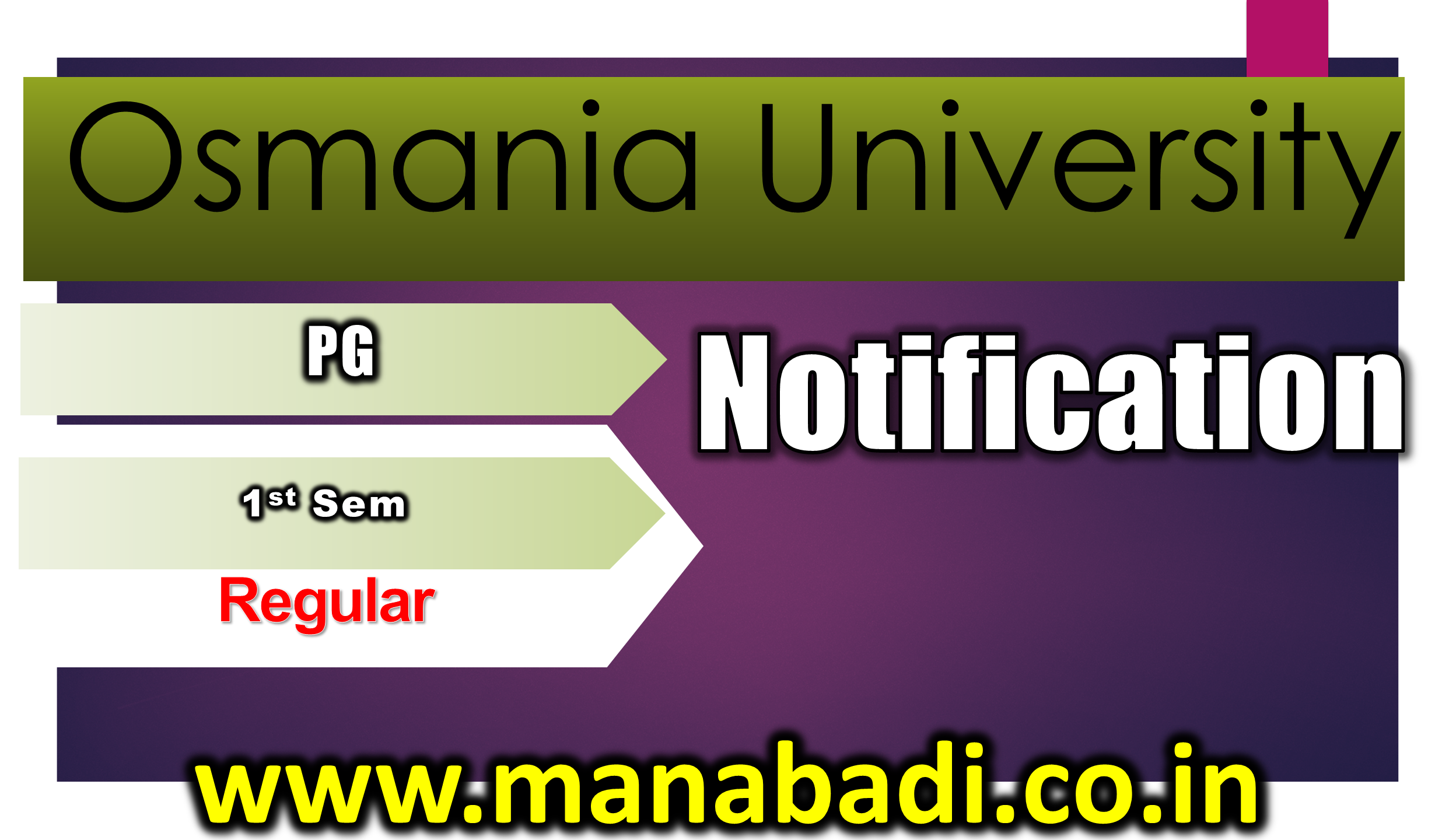 Osmania University PG 1st Sem CBCS Regular Mar 2024 Exam Fee Notification