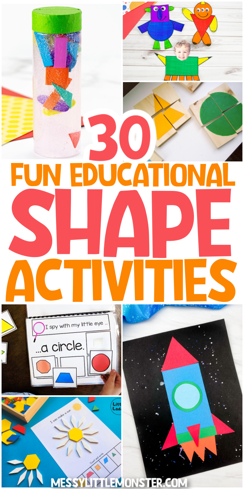 Shape crafts and shape activities for preschool and toddlers