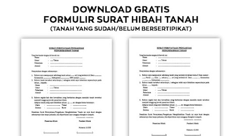 Download Formulir Surat Hibah Tanah File Word