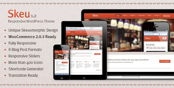Skeu — Skeumorphic Responsive WordPress Theme - Creative WordPress