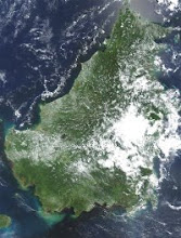 Peta Satelit Pulau Kalimantan