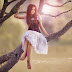 Girl on Tree Photo Manipulation