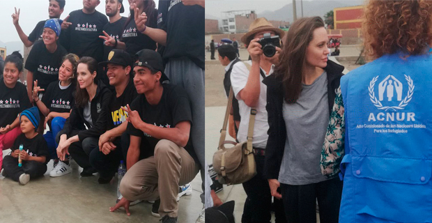 Angelina Jolie viajó a Perú para reunirse con los refugiados venezolanos