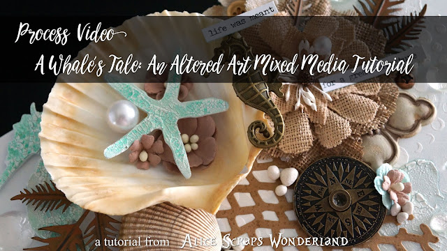 A Whale's Tale: An Altered Art Mixed Media Tutorial | Alice Scraps Wonderland