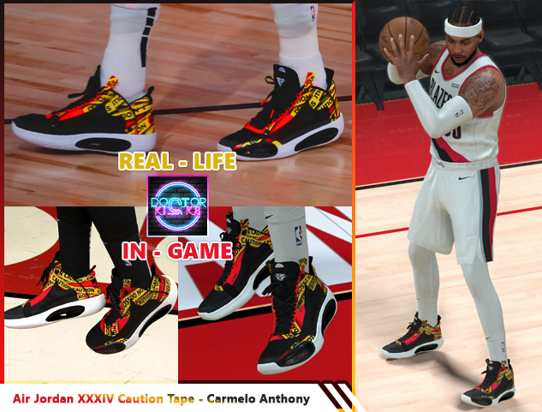 NBA 2K22 Air Jordan XXXIV "Caution Tape" PE