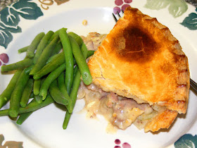 Chicken and rabbit pie with green beans. Cooked and Photographed by Susan Walter. Tour the Loire Valley with a classic car and a private guide.