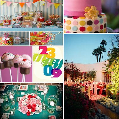  wedding with a cheerful candy theme It's all color all the time sweet 
