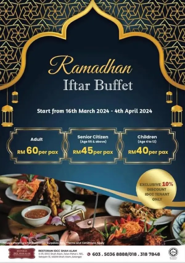 Harga Buffet Ramadhan Di Restoren IDCC Shah Alam