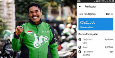 Rata-rata Penghasilan Gojek Selama Sebulan Berapa? 