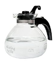 <br />Medelco  12-Cup Glass Stovetop Whistling Kettle