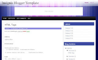 Insignia - Best Free Blogger Blogspot Templates