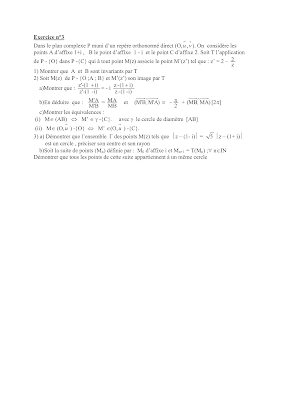 devoir de contrôle 1 mathématiques bac Math