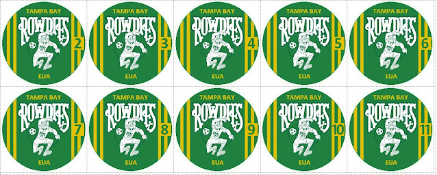 TAMPA BAY ROWDIES ADAMS-NASL GULIVER BANDEIRA-AFC ADAMS ESCUDO PARA BOTÃO ARTE PARA BOTÃO FUTEBOL DE BOTÃO GULIVER PLACAR ADAMS ALGAZARRA