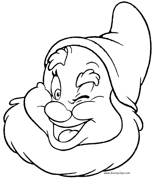 Happy dwarf coloring pages 2