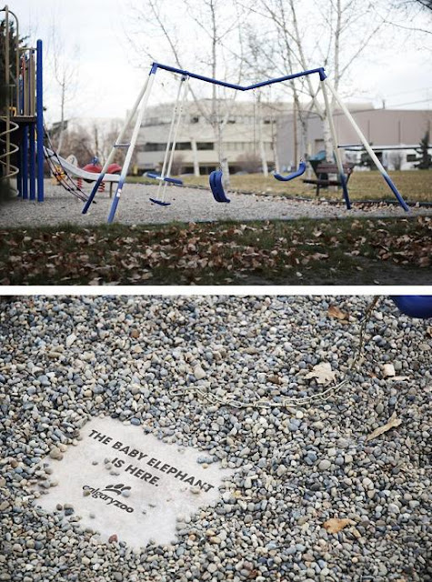 Calgary Zoo Swingset Advertisement